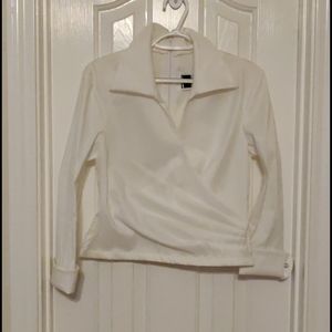 Beautiful Tadashi Faux Wrap Top sz M